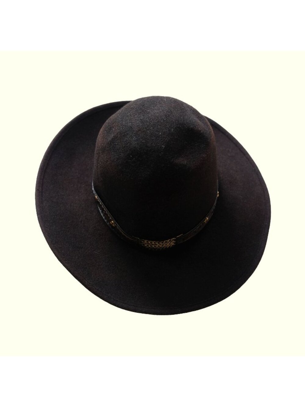 STETSON VTG 19080s USA MADE COWBOY HAT HIGH ROLLER U SHAPE IT BROWN WOOL 7 1/4